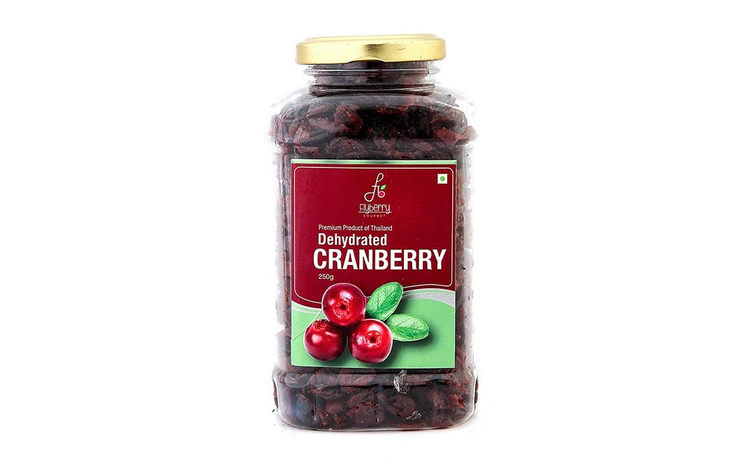 Flyberry Gourmet Dehydrated Cranberry    Jar  250 grams